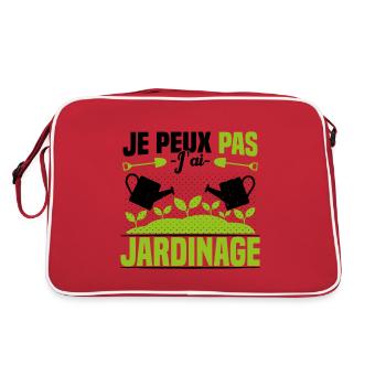 Je Peux Pas J'ai Jardinage Jardinier Humour Cadeau - Sac Retro - rouge/blanc - Dos