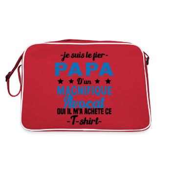 Papa d'un magnifique Avocat Humour Cadeau - Sac Retro - rouge/blanc - Dos