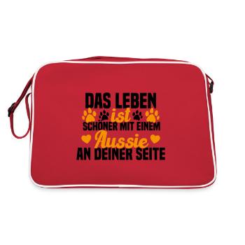 Aussie Chien Drôle de berger australien - Sac Retro - rouge/blanc - Dos