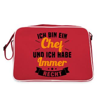 LE CHEF A TOUJOURS RAISON - Sac Retro - rouge/blanc - Dos