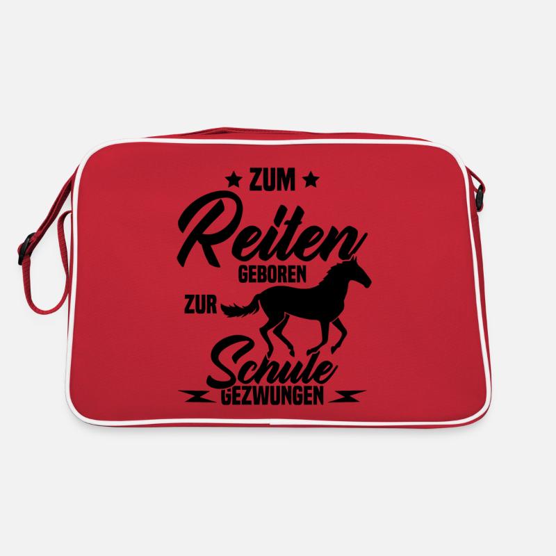 Né pour monter à cheval forcé à aller a l'école Sac Retro