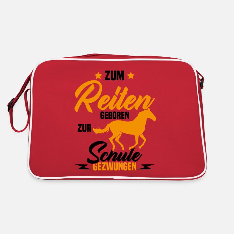 Né pour monter à cheval forcé à aller a l'école Sac Retro