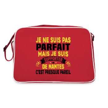 Pas Parfait mais Je suis Supporter de Nantes - Sac Retro - rouge/blanc - Dos