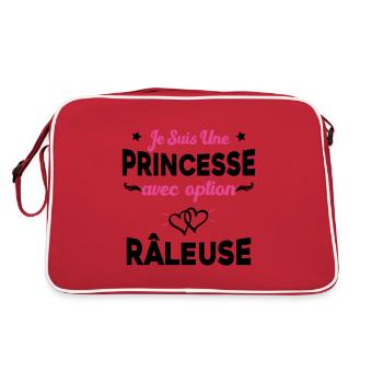 je suis une princesse avec option râleuse femme - Sac Retro - rouge/blanc - Dos