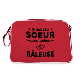 Je suis une soeur avec option Râleuse - Sac Retro - rouge/blanc - Dos