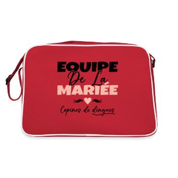 Equipe de la mariée copines de dingues - Sac Retro - rouge/blanc - Dos