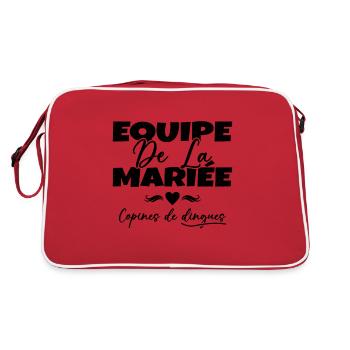 Equipe de la mariée copines de dingues - Sac Retro - rouge/blanc - Dos