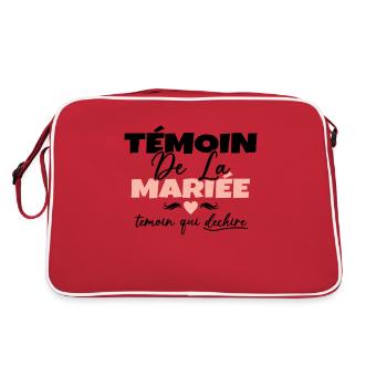 Témoin de la Mariée Témoin qui Déchire - Sac Retro - rouge/blanc - Dos