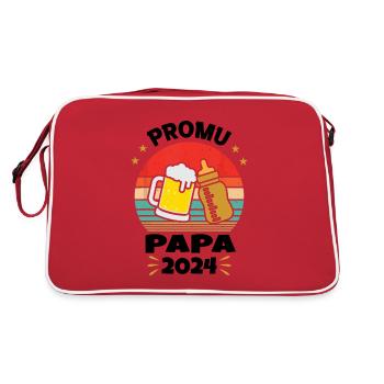 Promoted to Future Dad 2024 - Retro Bag - red/white - Back