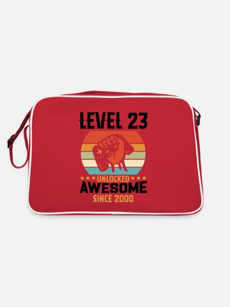Niveau 23 complete 2000 Cadeau d'anniversaire - Sac Retro - rouge/blanc - Dos