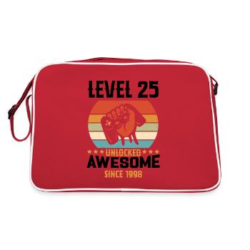 Niveau 25 complete 1998 Cadeau d'anniversaire - Sac Retro - rouge/blanc - Dos