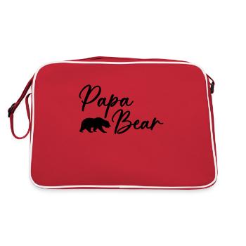 Daddy Bear Humor Father's Day Gift - Retro Bag - red/white - Back