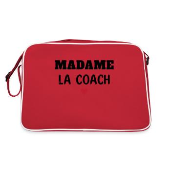 Femme Humour Coach Sportif madame la Coach - Sac Retro - rouge/blanc - Dos