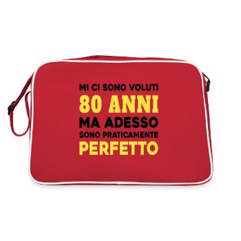 Cela a pris 80 ans mais aujourdhui je suis parfait - Sac Retro - rouge/blanc - Dos