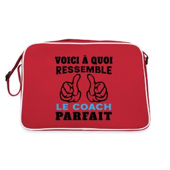 Coach parfait - Humour Cadeau pour coach sportif - Sac Retro - rouge/blanc - Dos