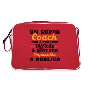 Humour coach sportif entraineur super coach - Sac Retro - rouge/blanc - Dos