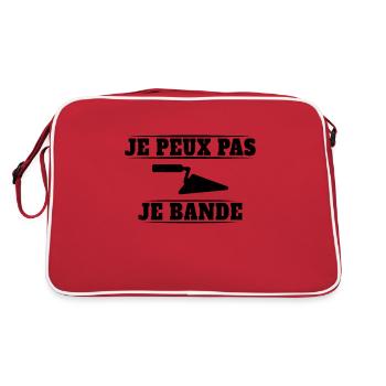 Je Peux Pas Je Bande Carreleur Carrelage - Sac Retro - rouge/blanc - Dos