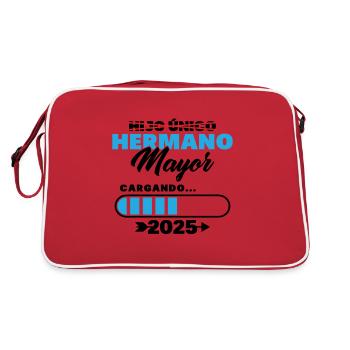 Einzelkind Big Brother 2025 - Retro Tasche - Rot/Weiß - Hinten