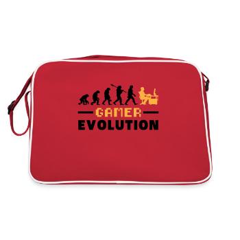 Gamer Evolution Vintage Geschenk - Retro Tasche - Rot/Weiß - Hinten