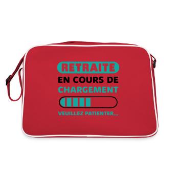 Départ En Retraite Humour Retraite En Cours - Sac Retro - rouge/blanc - Dos