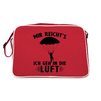 Mir reichts ich geh in die luft - Retro Tasche - Rot/Weiß - Hinten