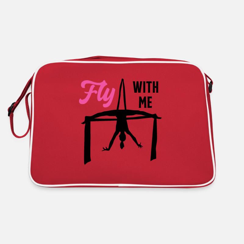 Fly With Me Silk Circus Antenna - Retro Bag - red/white