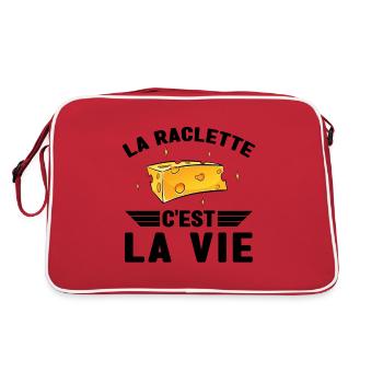 La Raclette C est La Vie Humour Raclette Fromage - Sac Retro - rouge/blanc - Dos