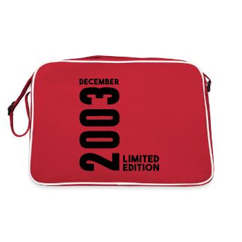 Anniversaire homme femme I Décembre 2003 - Sac Retro - rouge/blanc - Dos