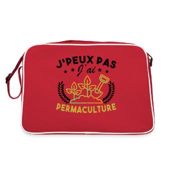 J'Peux Pas J'ai Permaculture Cadeau De Jardinage - Sac Retro - rouge/blanc - Dos