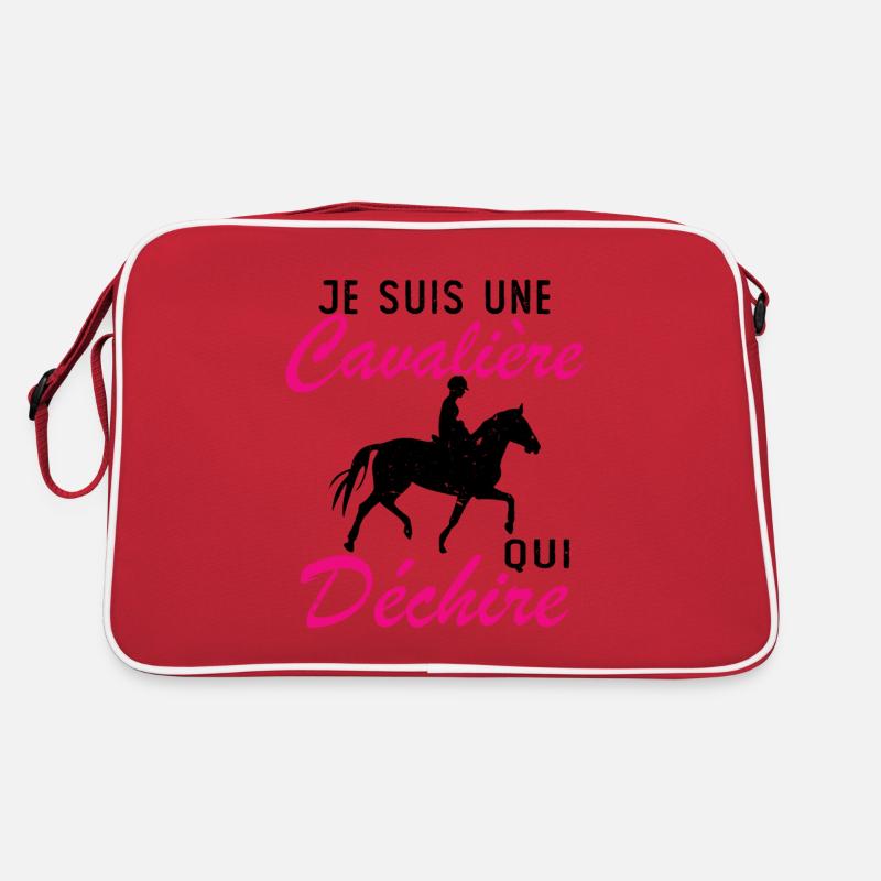 Ich bin ein Reiter, der Geschenke zerreißt Retro Tasche