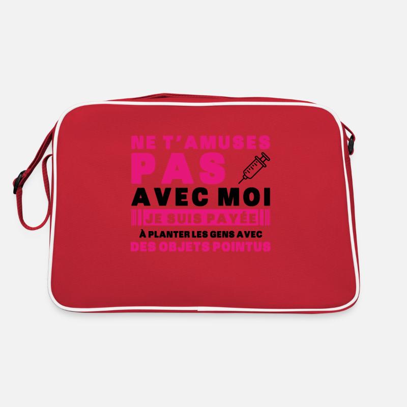 Infirmière Humour Idée de cadeau Prise de sang Sac Retro