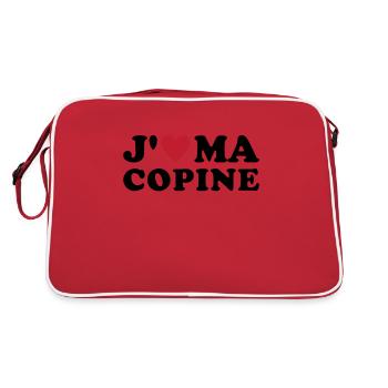 J'aime ma copine - Sac Retro - rouge/blanc - Dos