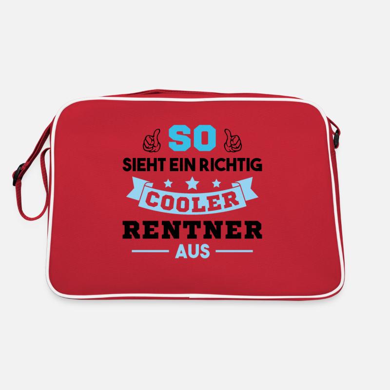 So sieht ein richtig cooler Rentner aus Pensioner Retro Tasche