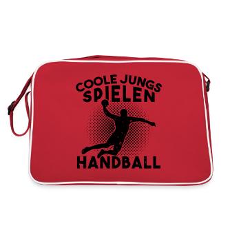 Des gars cool qui jouent au handball handball - Sac Retro - rouge/blanc - Dos
