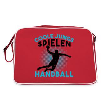 Des gars cool qui jouent au handball handball - Sac Retro - rouge/blanc - Dos