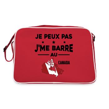 Je peux pas J'me Barre au canada - Sac Retro - rouge/blanc - Dos