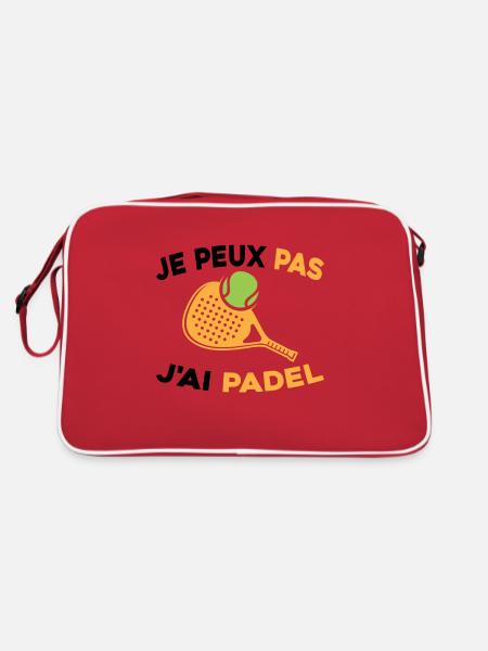Je Peux Pas J'ai Padel - Sac Retro - rouge/blanc - Dos