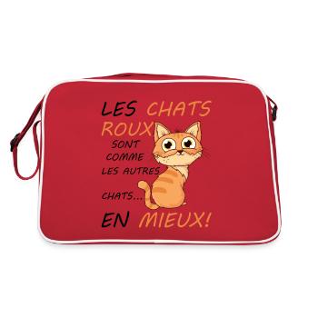 Chats Roux Sont Comme Les Autres Chats En Mieux - Sac Retro - rouge/blanc - Dos