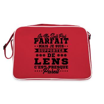 Idée Cadeau Pour Supporter Lensois - Sac Retro - rouge/blanc - Dos