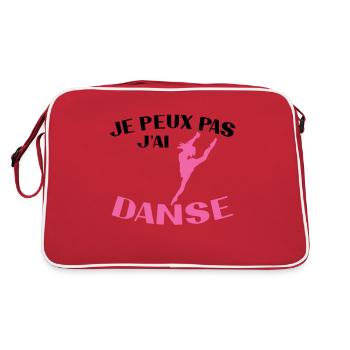 Je Peux Pas J'ai Danse Femme Cadeau - Sac Retro - rouge/blanc - Dos