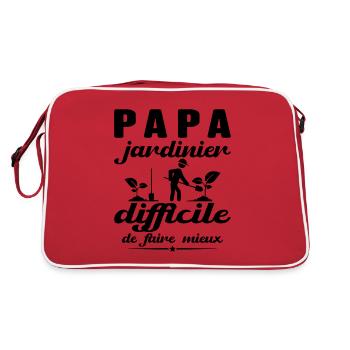 Dad Gardener Gift Hard To Do Better - Retro Bag - red/white - Back