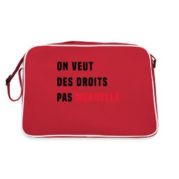 on veut des droits pas merdella - Sac Retro - rouge/blanc - Dos