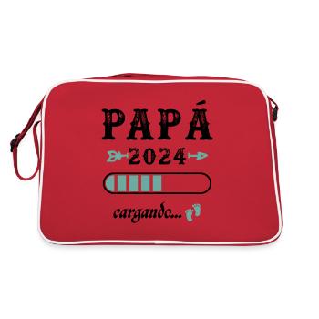 Dad 2024 Loading Gift Future Father - Retro Bag - red/white - Back