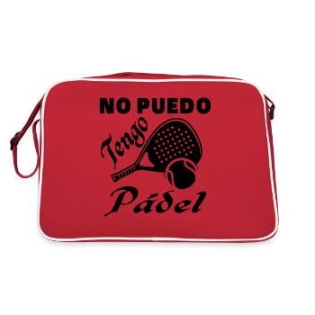 Ich kann keine Padel-Padel-Athleten haben - Retro Tasche - Rot/Weiß - Hinten