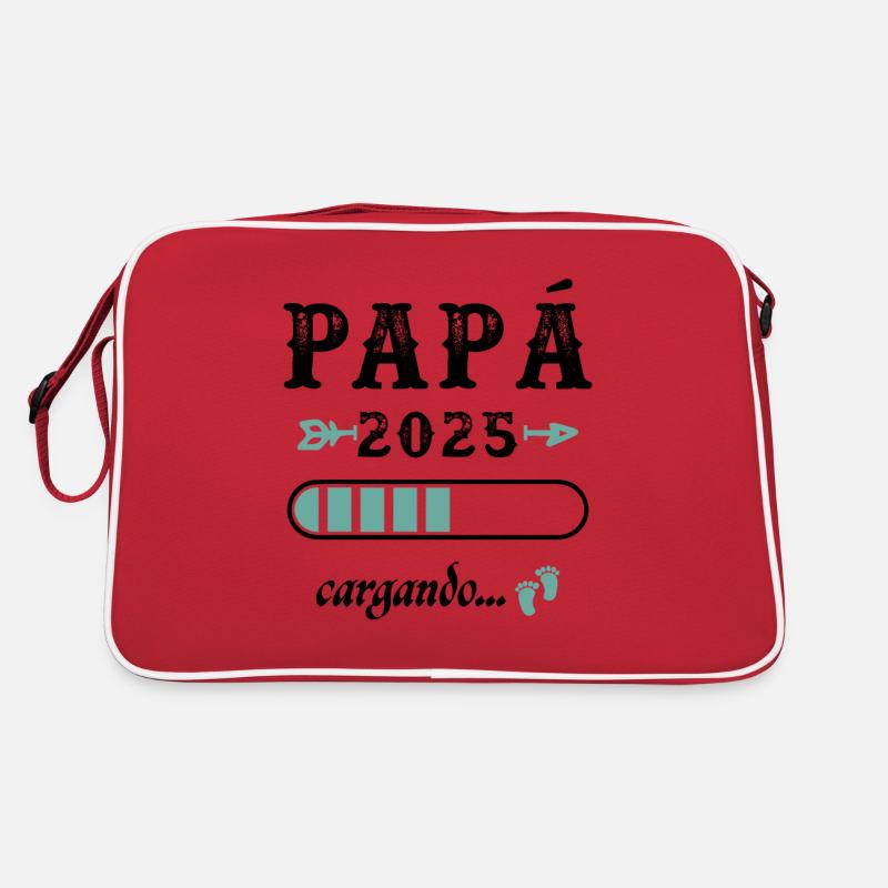 Papa 2025 Loading Geschenk Zukunft Vater Retro Tasche