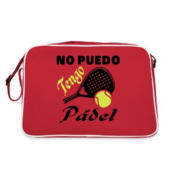 Ich kann keine Padel-Padel-Athleten haben - Retro Tasche - Rot/Weiß - Hinten