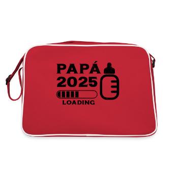 Dad 2025 Loading Gift Future Father - Retro Bag - red/white - Back