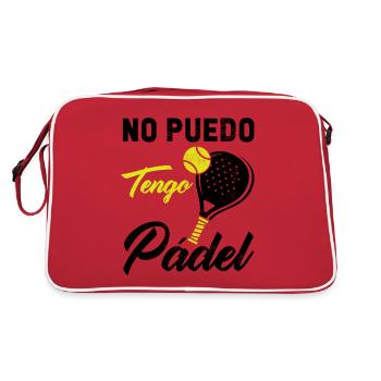 Ich kann keine Padel-Padel-Athleten haben - Retro Tasche - Rot/Weiß - Hinten