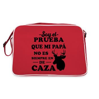 Preuve que mon père ne chasse pas toujours - Sac Retro - rouge/blanc - Dos