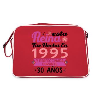 30 Years Birthday Gift Woman Made In 1995 - Retro Bag - red/white - Back